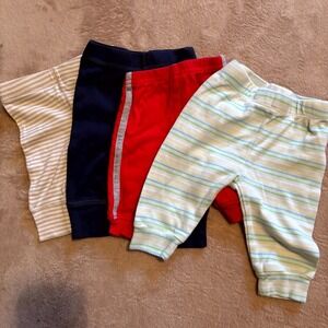 Gerber Simple Joys First Impressions Baby Pants Lot 0-3M NB Boys Girls 4 Pc